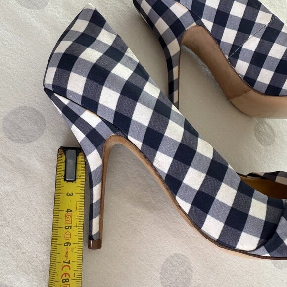 Maje Blue & White Gingham Pumps – Size 39 - NEW 💙 - Picture 10 of 13